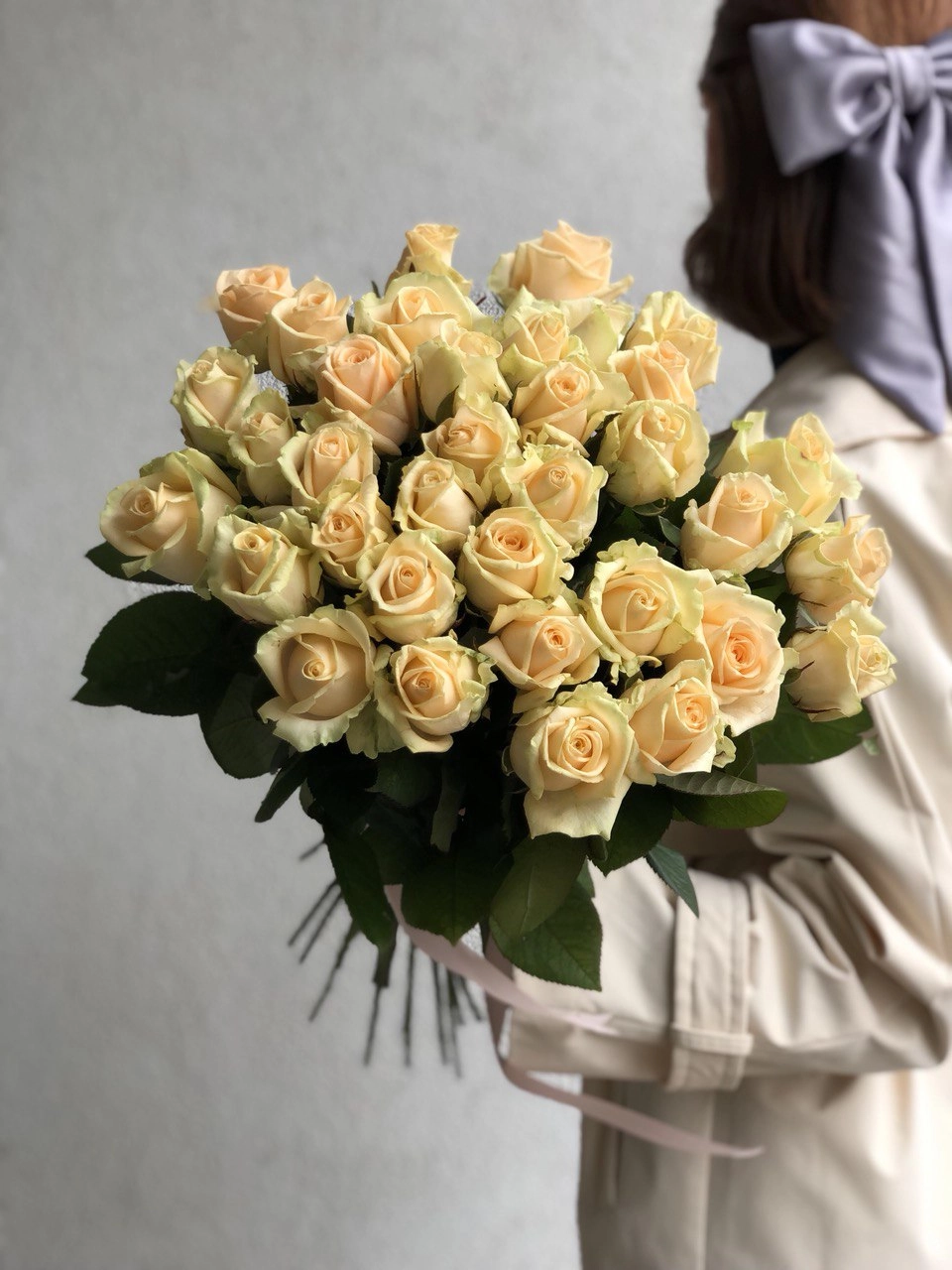 Картинка Букет из 31 розы " Малиновый десерт" 50 см