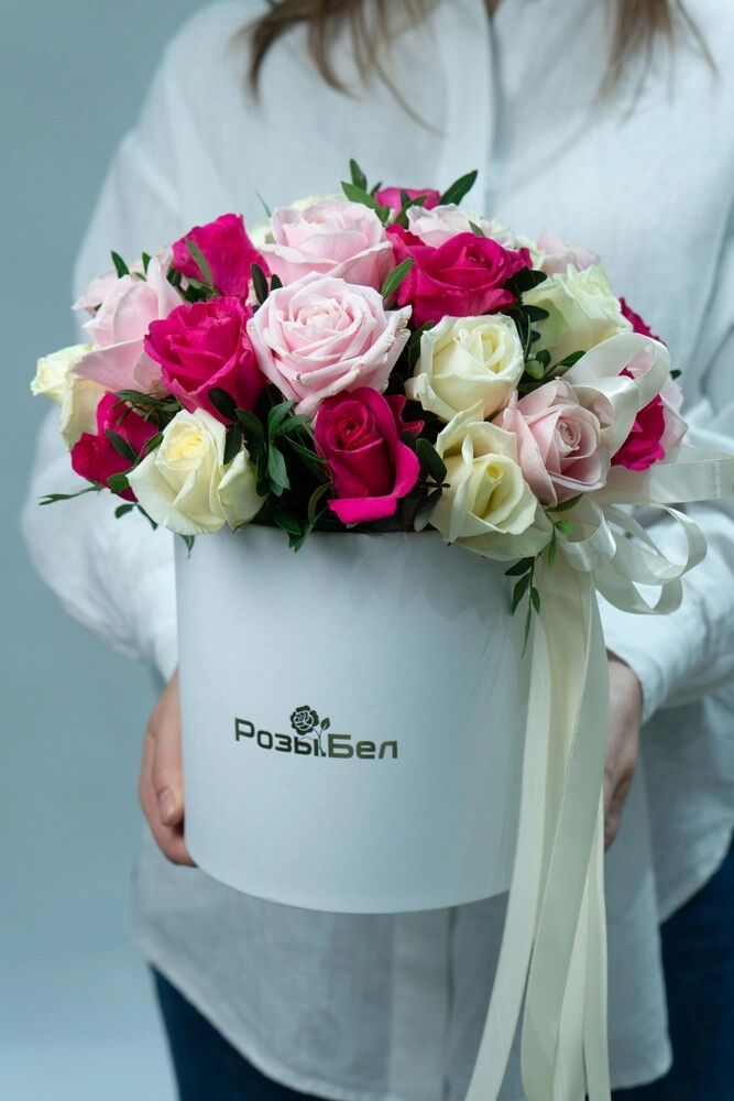 Картинка Коробка из 27 роз "Анна"