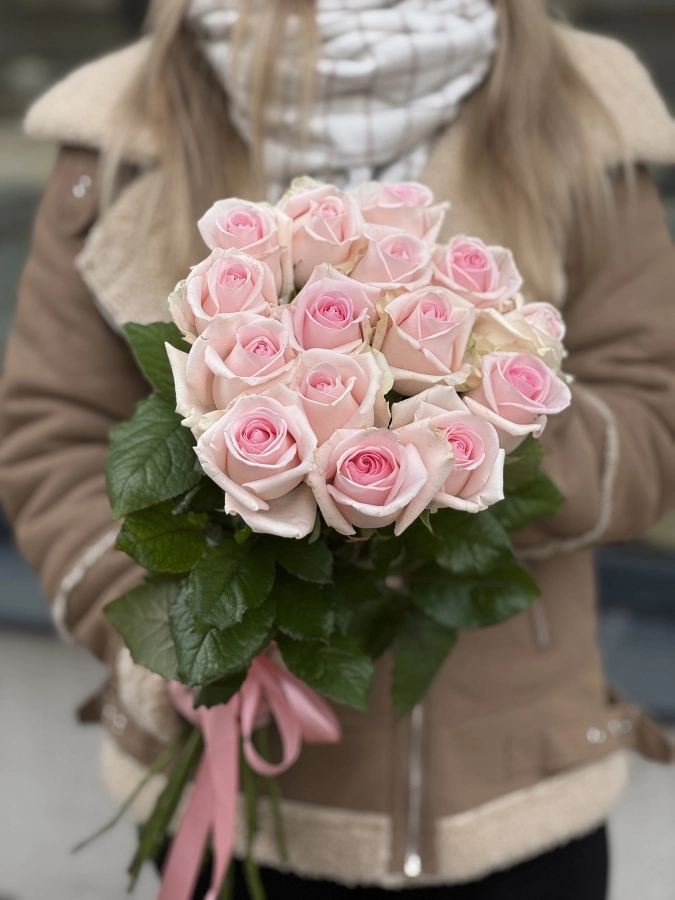 Букет из 15  роз "Сорбет"