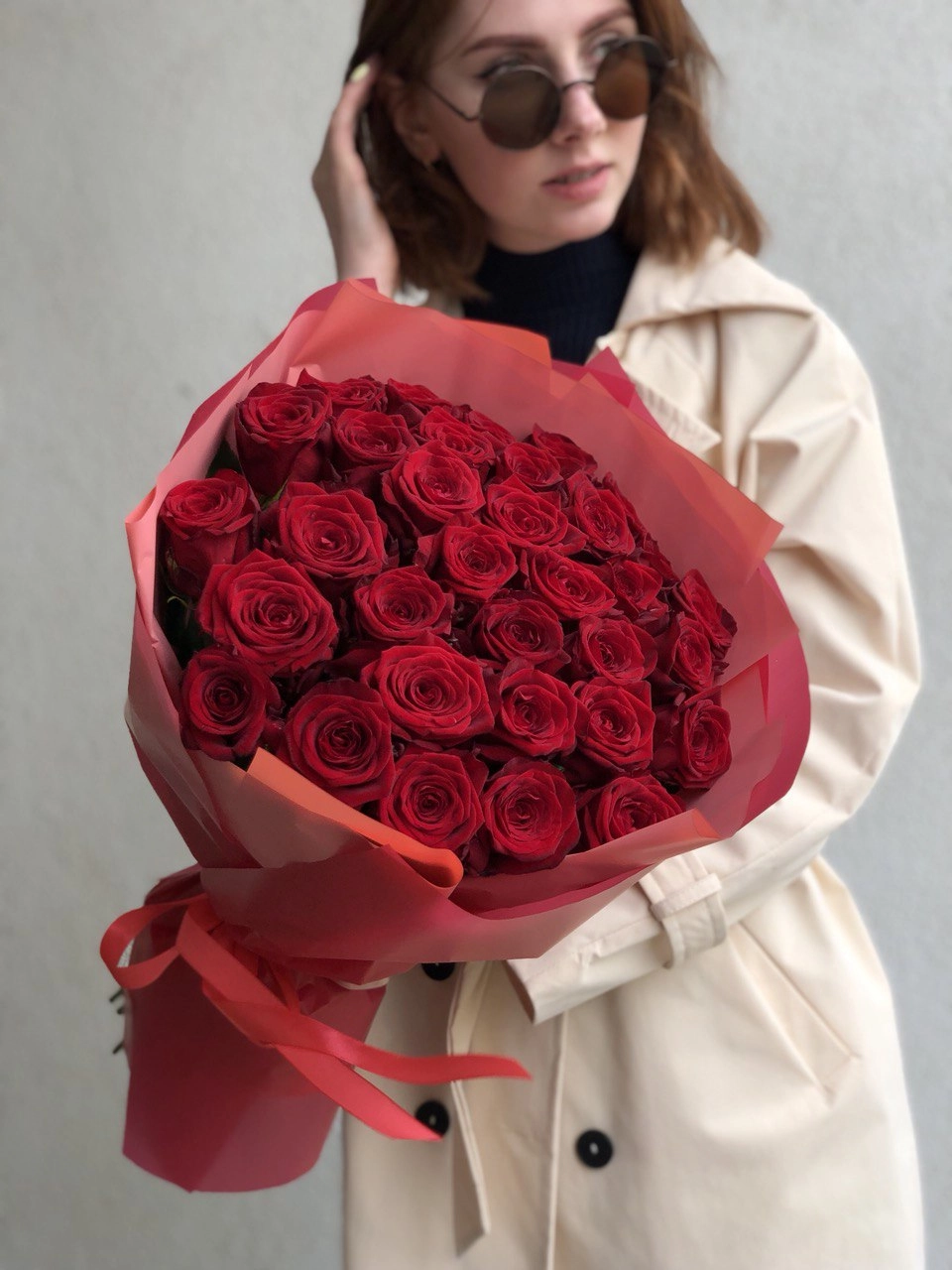 Картинка Букет из 31 розы "Романс" 60 см