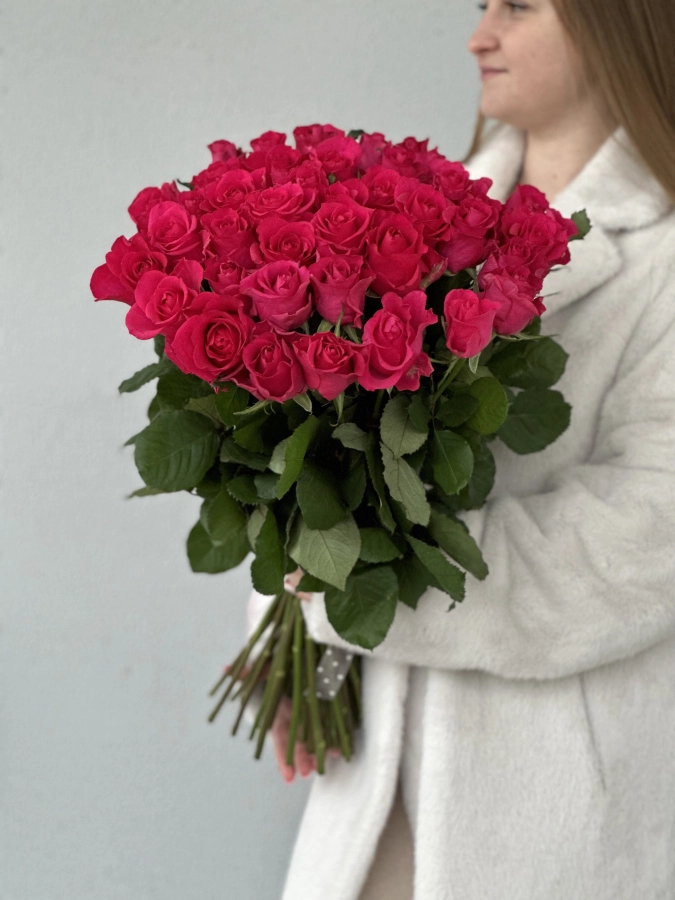 Картинка Букет из 31 розы "Ренуар" 40 см