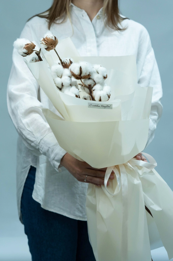 Букет из 3 веток хлопка