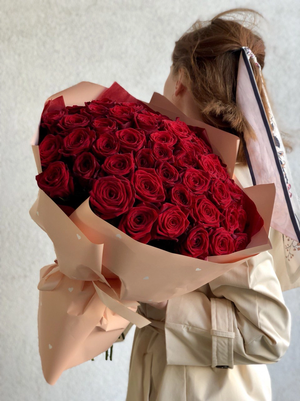 Картинка Букет из 51 розы "Маврикий" 60 см
