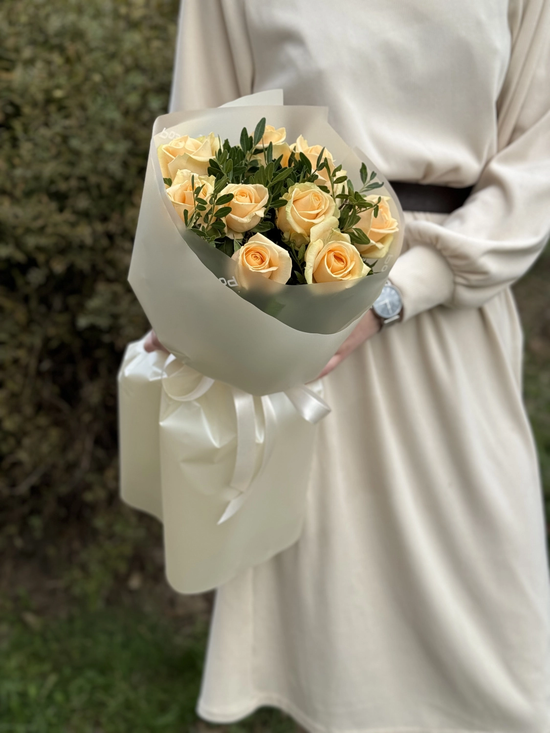 Картинка Букет из 9 роз "Нежность"  60 см