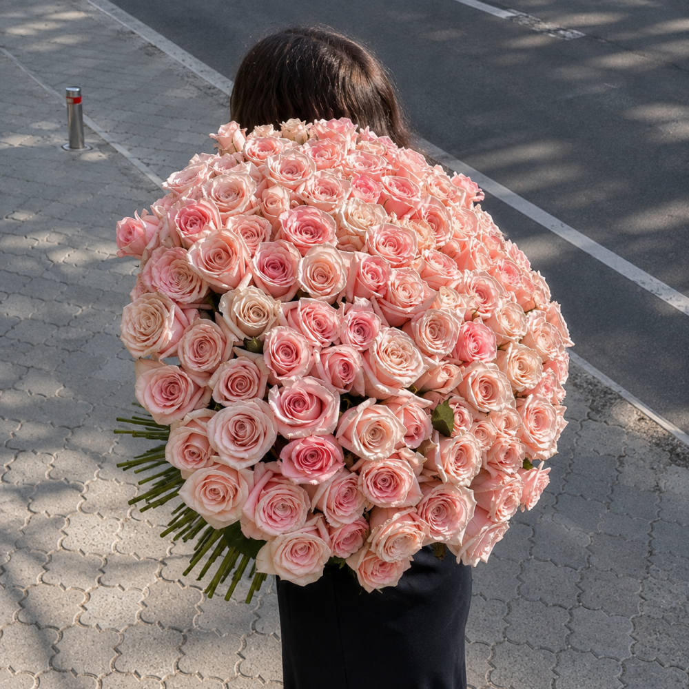 Картинка Букет из 75 роз "Кимберли"  60см